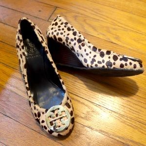 Tory Burch Cheetah Print Wedges